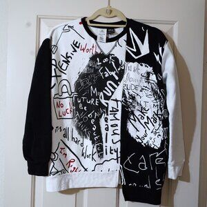 Disney Her universe Cruella De Vil movie punk goth rock two tone Sweatshirt M